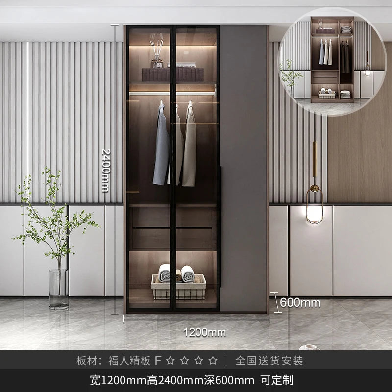 Double wardrobe glass Armoire
