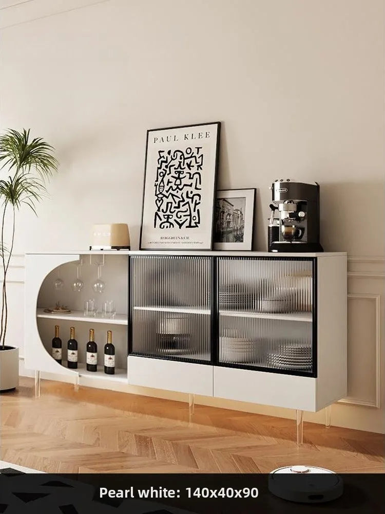 Cream Buffet Wood Island Storage
