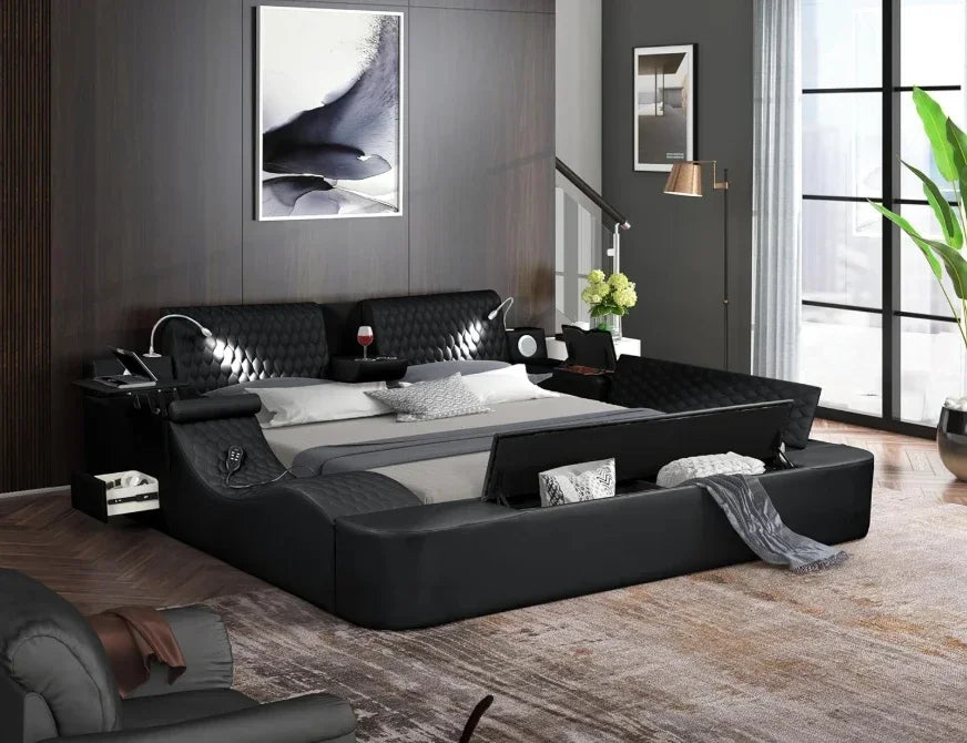 Smart Multifunctional Leather Bed Frame Massage Recliner and more...