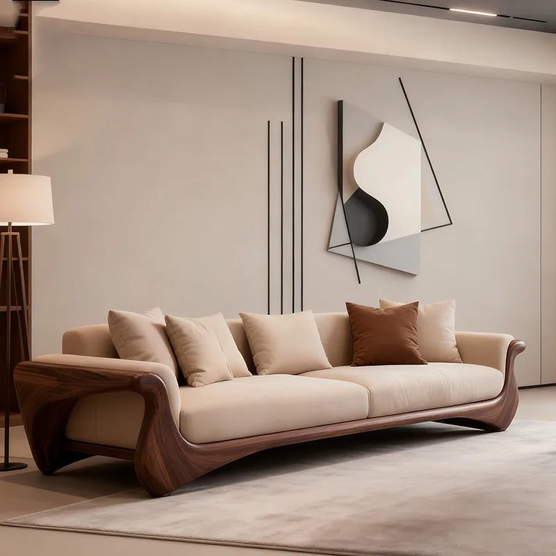 Chinese Style Solid Wood Living Room Sofas