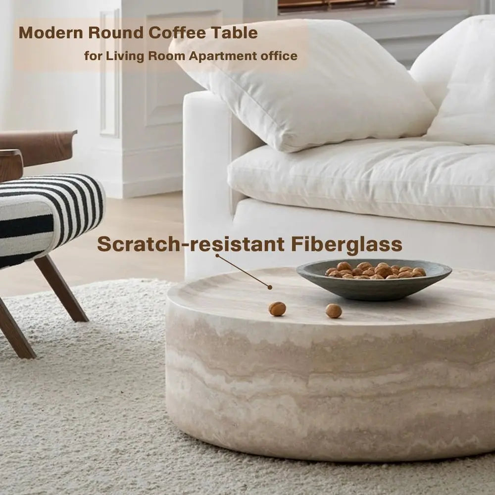 Round Marble Coffee Table,