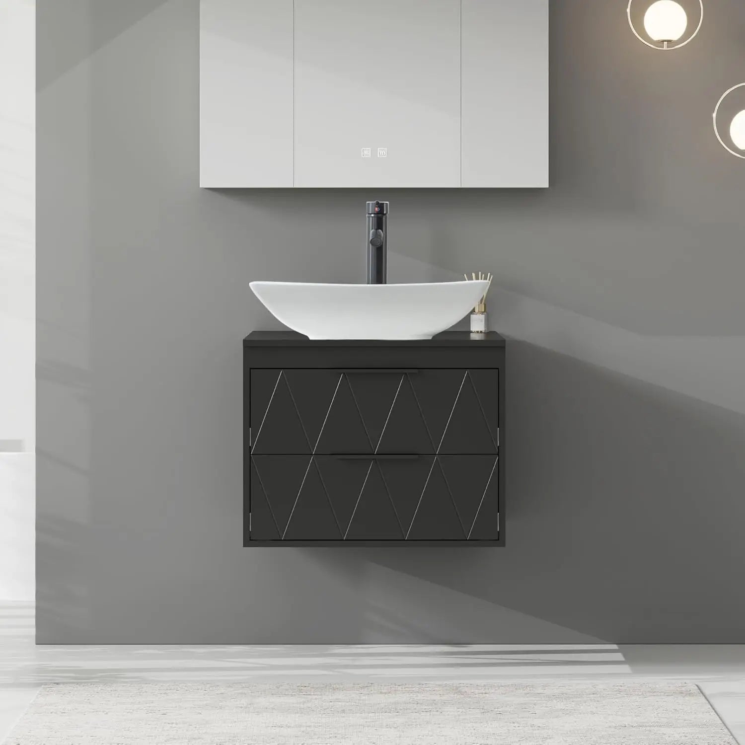 24" Floating Bathroom Vanities with Sink Combo