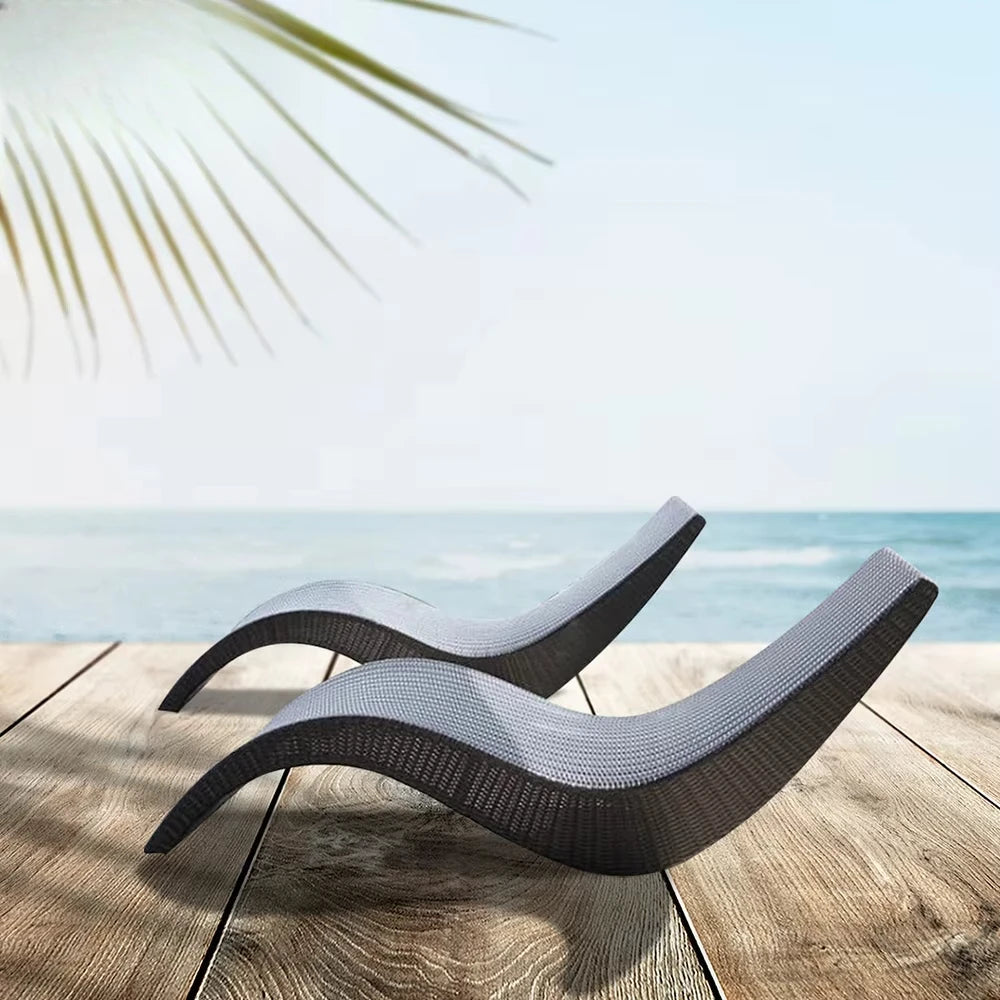 Rattan Outdoor Sun Loungers