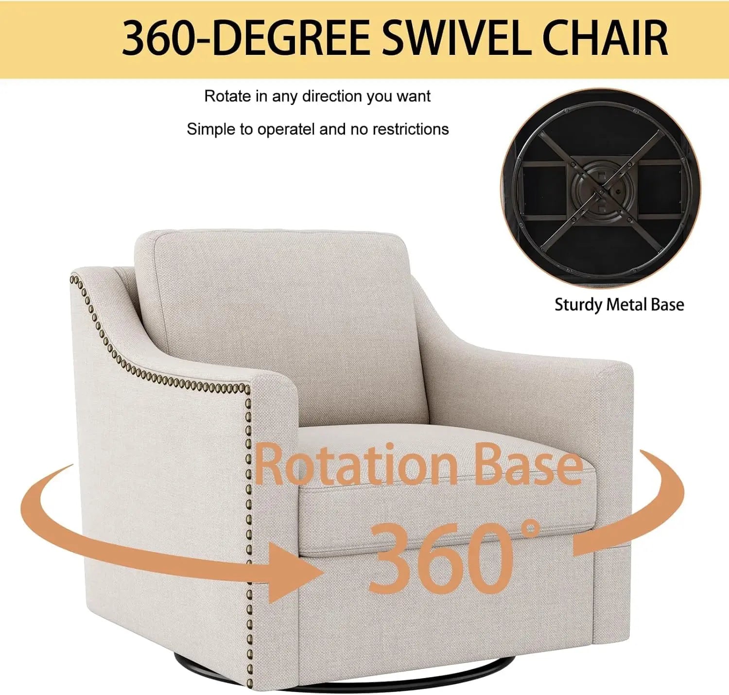 Swivel Accent Chair Set of 2