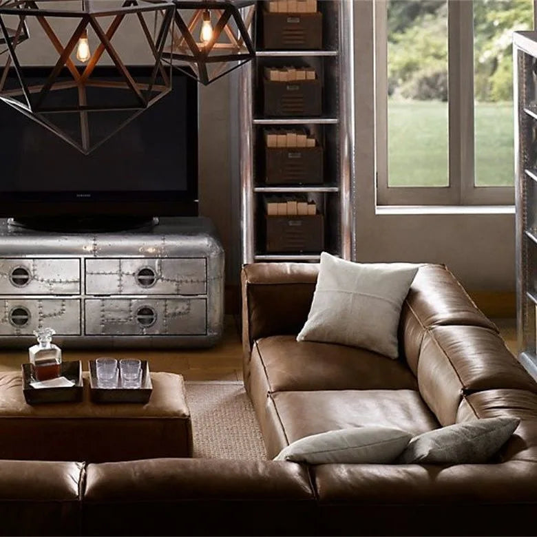 Italian minimalist living room retro sofa