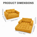 51" 2-Seater Modular Corduroy Sofa with Chaise