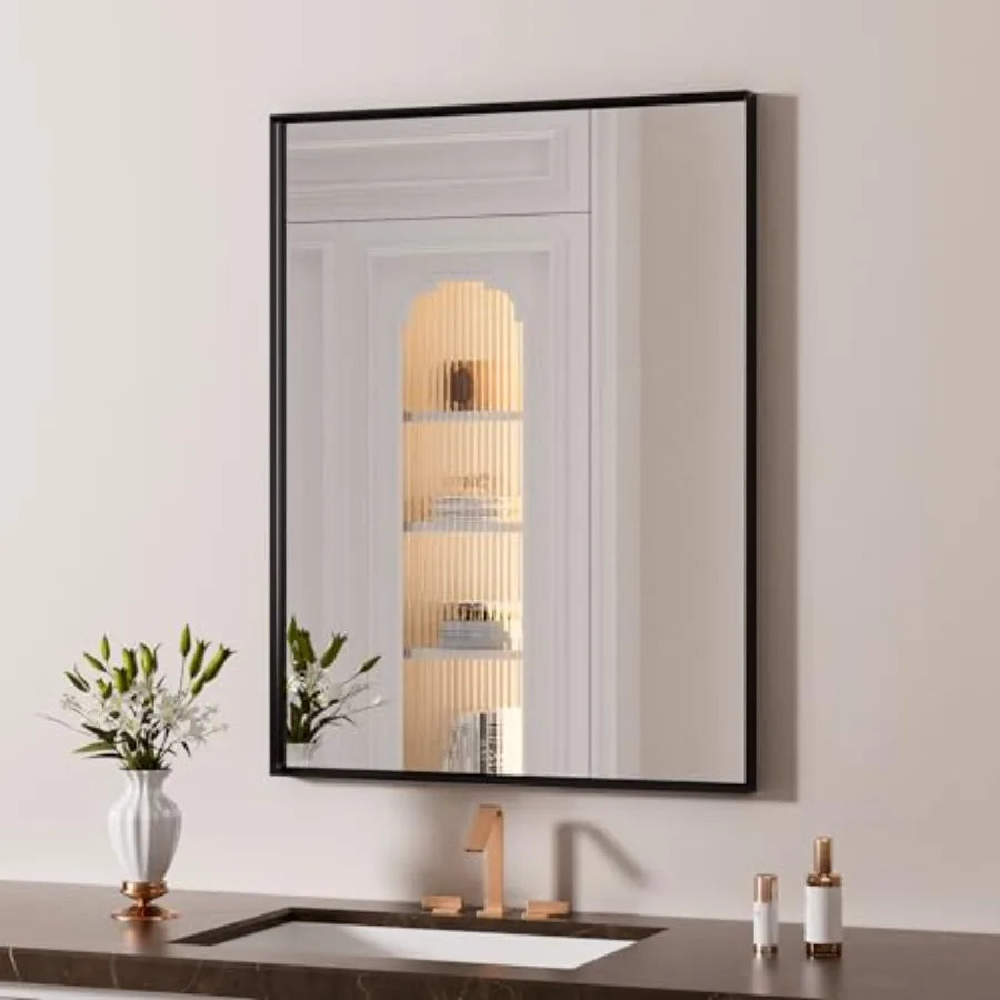 Rectangle Bathroom Vanity Mirror, Hangs Vertically or Horizontally