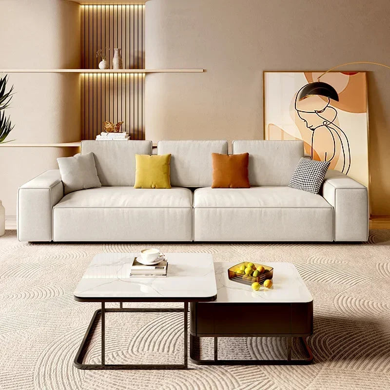 Modern Simple Cloth Minimal Tofu Block Sofa