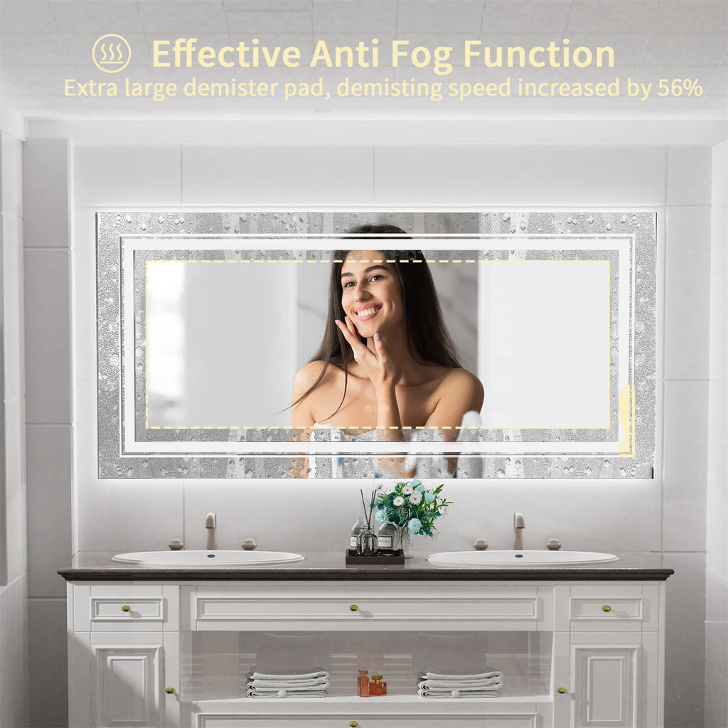 Extra Large LED Light Backlit Bathroom Mirror