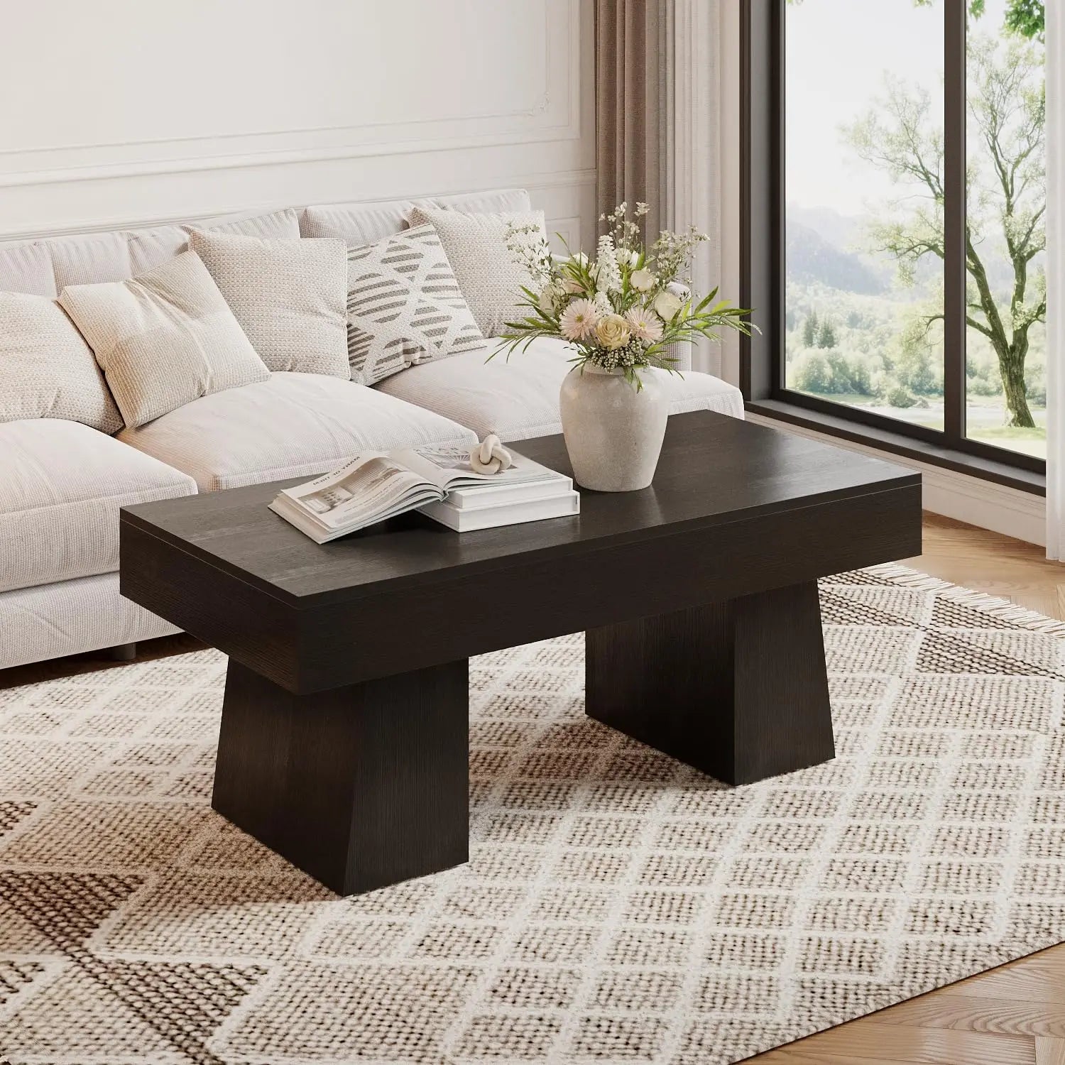 Wooden Rectangular Coffee Table