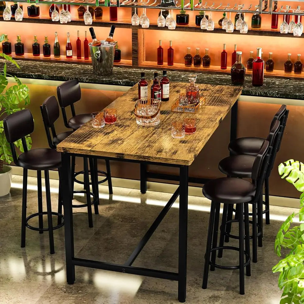 7-Piece Counter Height Bar Table Set