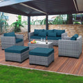 6 Pieces Wicker Patio Furniture Set