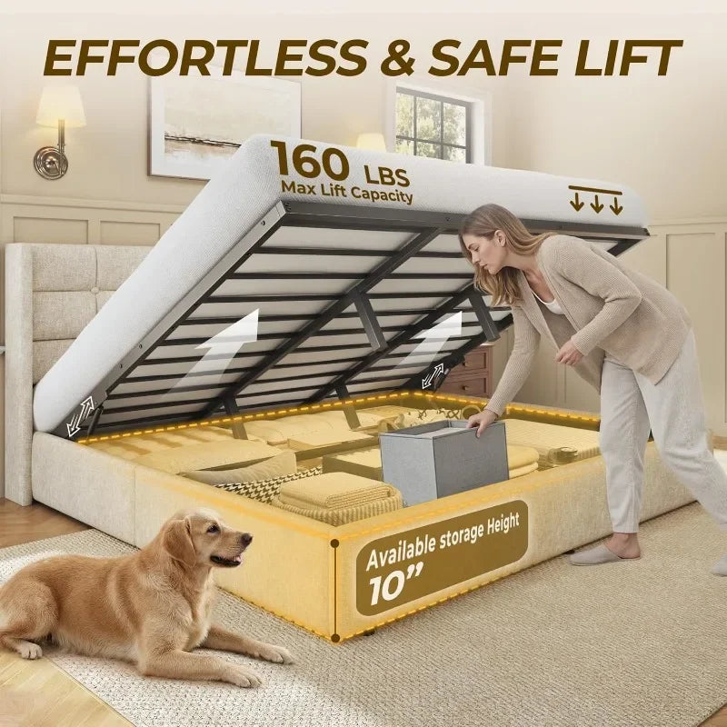 King Size Lift Up Storage Bed Frame,
