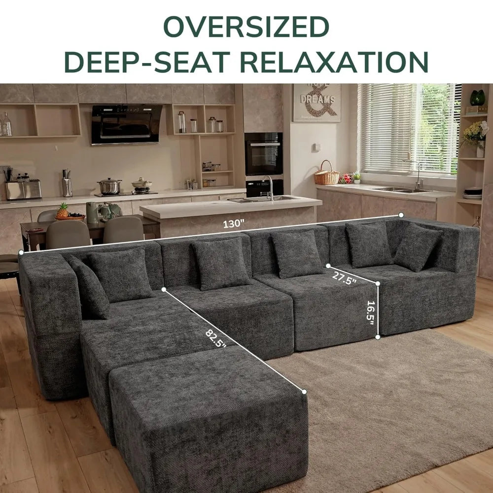 Modular Sectional Cloud Couch for Living Room