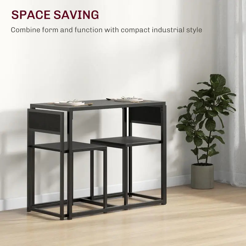 3-Piece  Industrial Kitchen Table Set