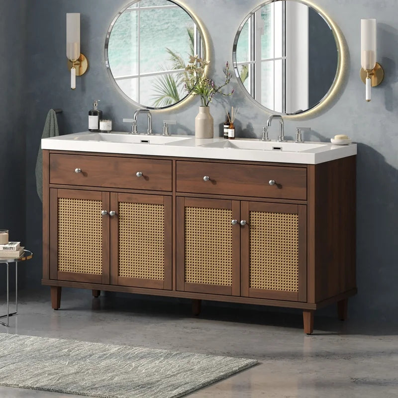 60 Inch Bathroom Vanity with Double Sink,