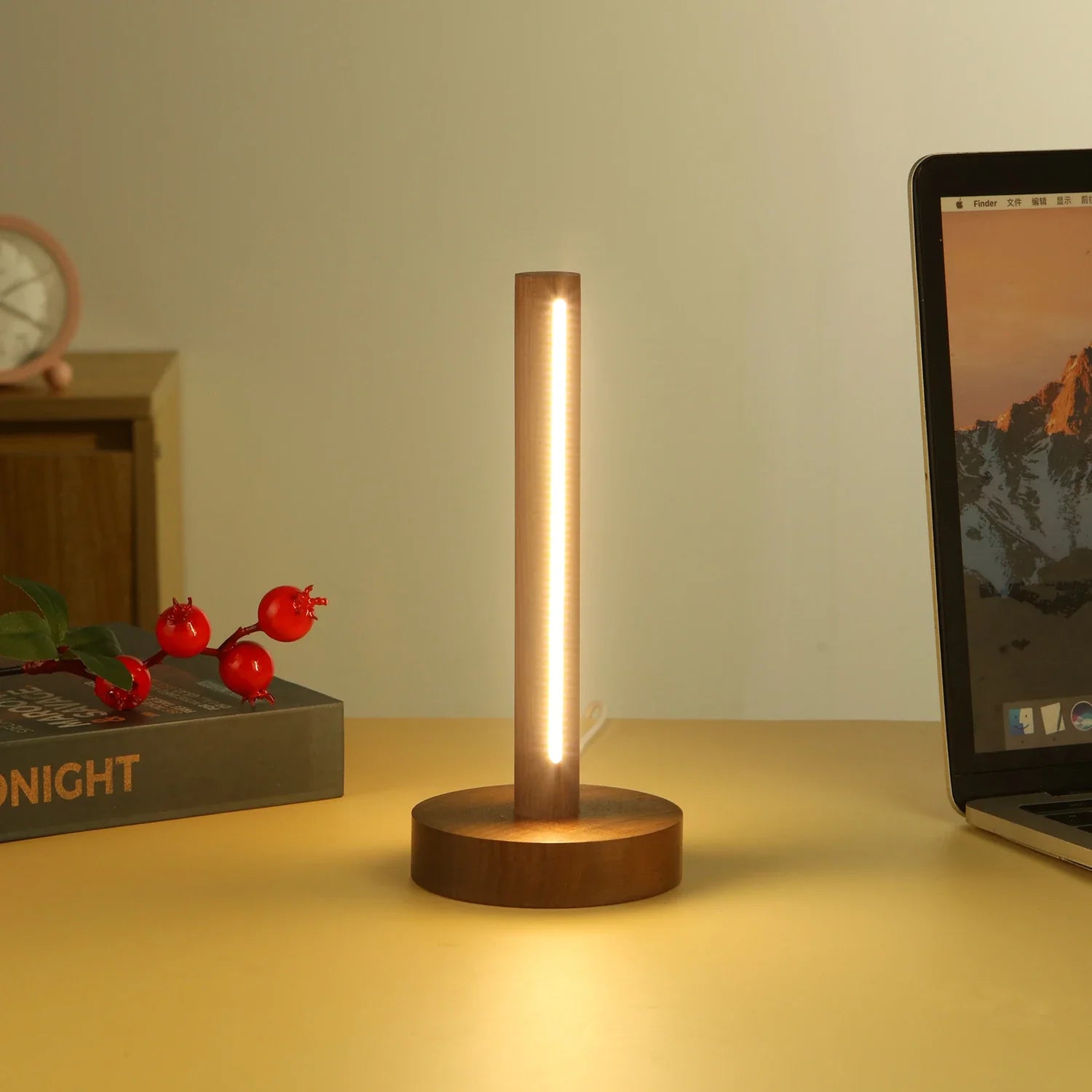 Natural Wood LED Table Lamp