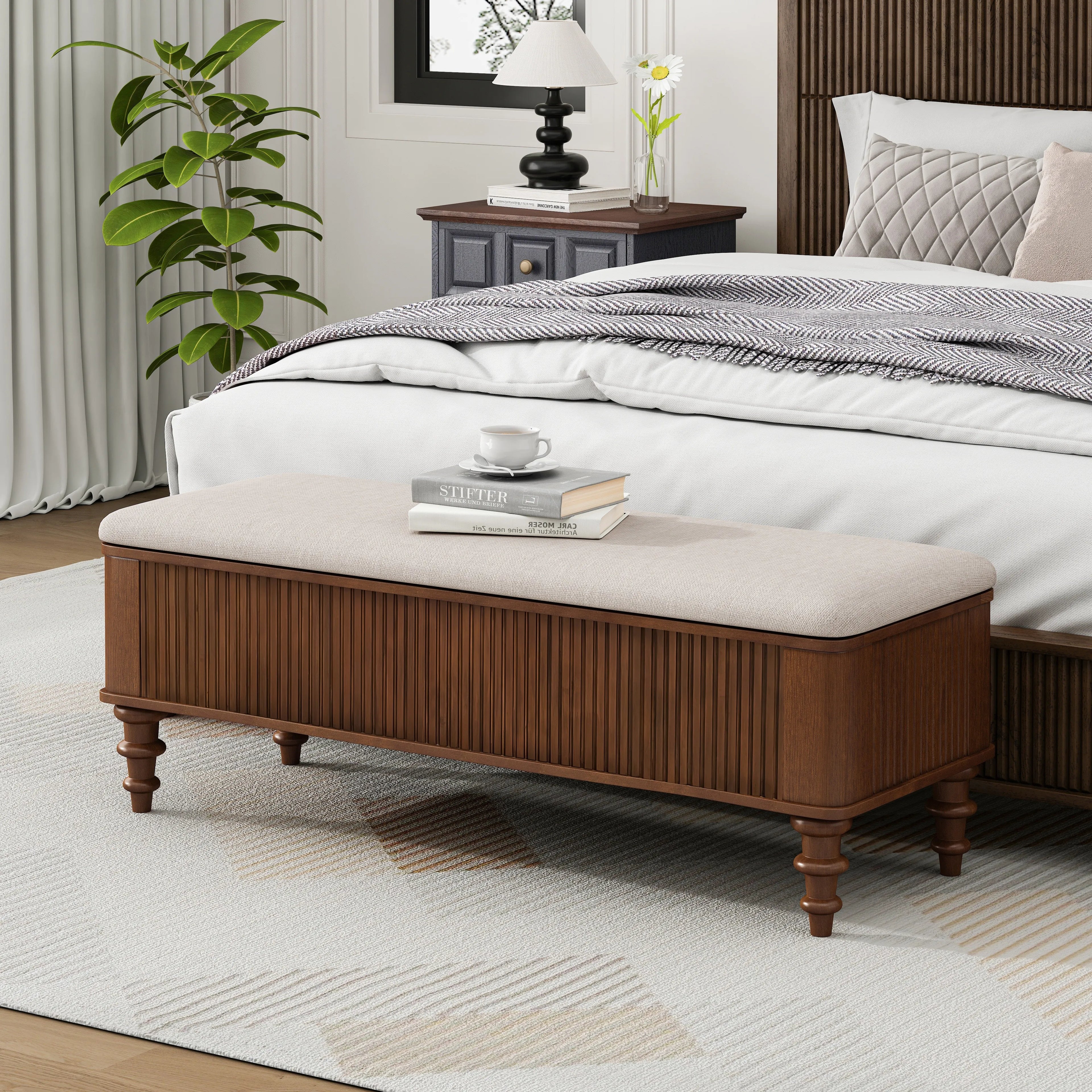 Multi-Functional Storage Ottoman Bench