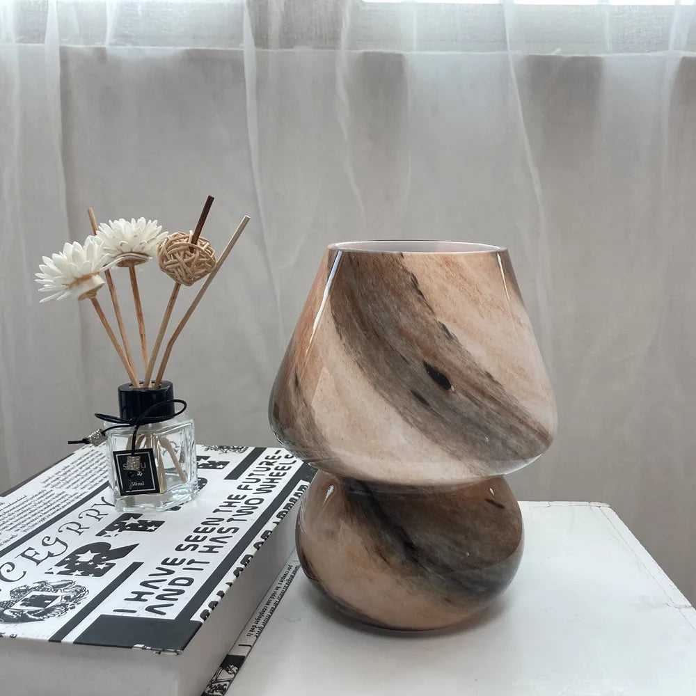Handmade Glass Mushroom Table Lamp