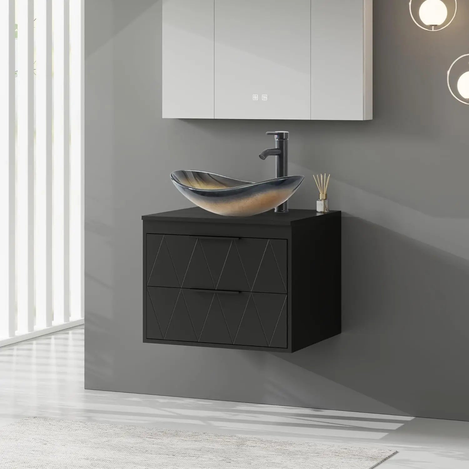 24" Floating Bathroom Vanities with Sink Combo