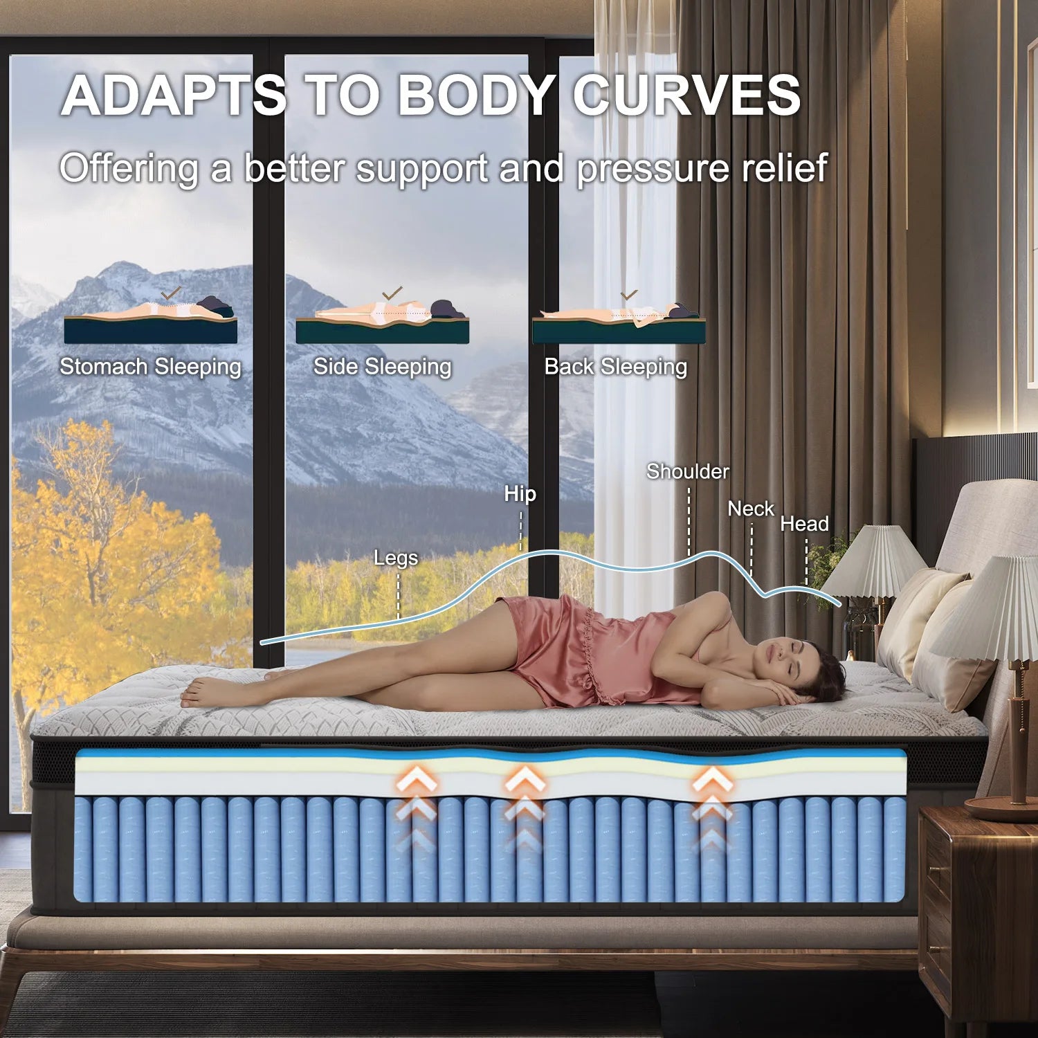 12" 14 Inch Gel Memory Foam Hybrid Mattress