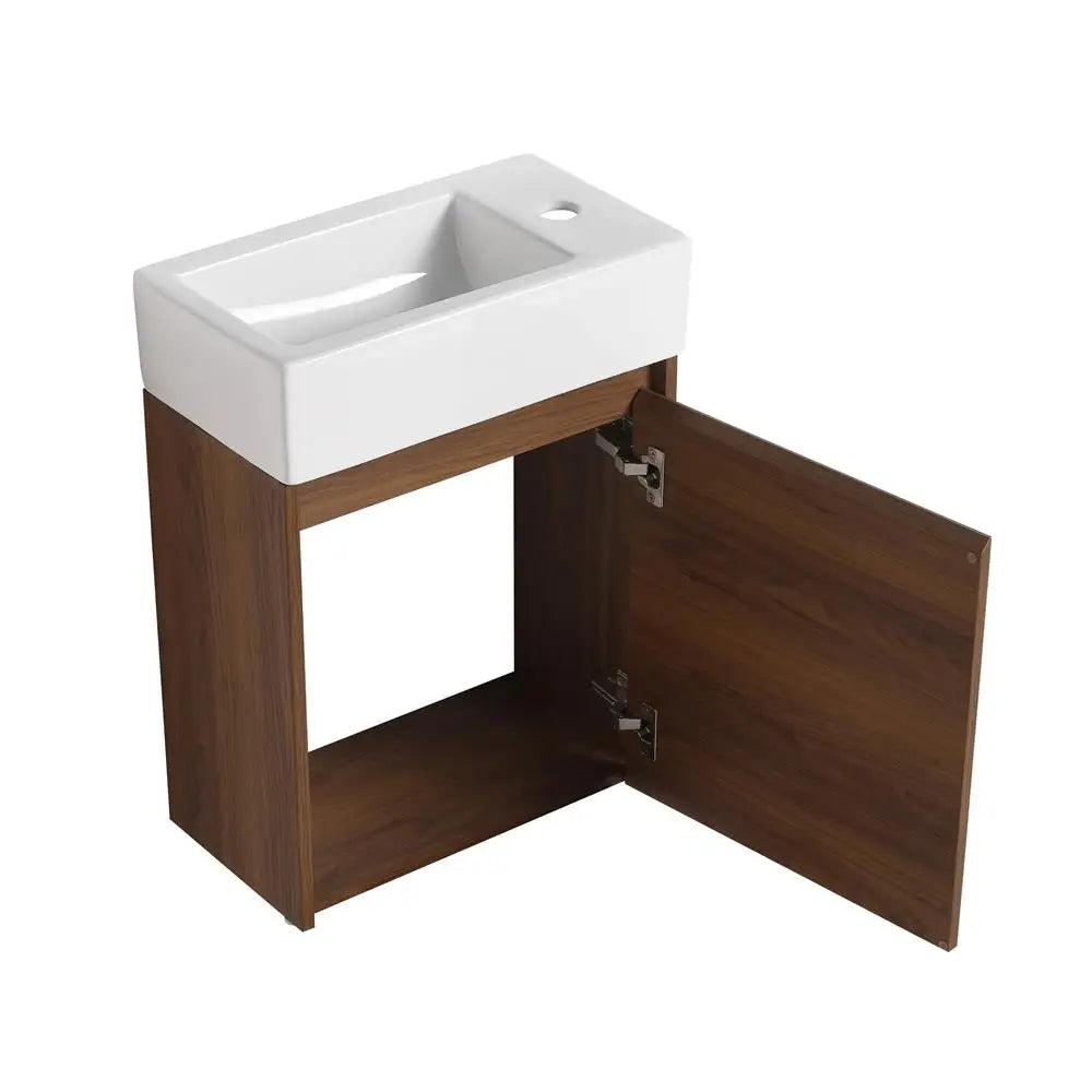18 Inch Floating Small Bathroom Vanity With Single Sink