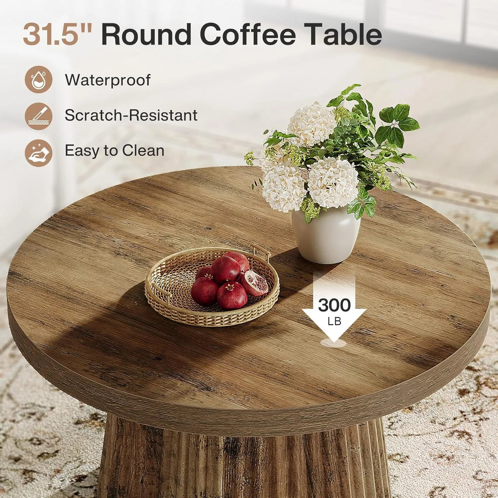 Small Farmhouse Round Coffee Table
