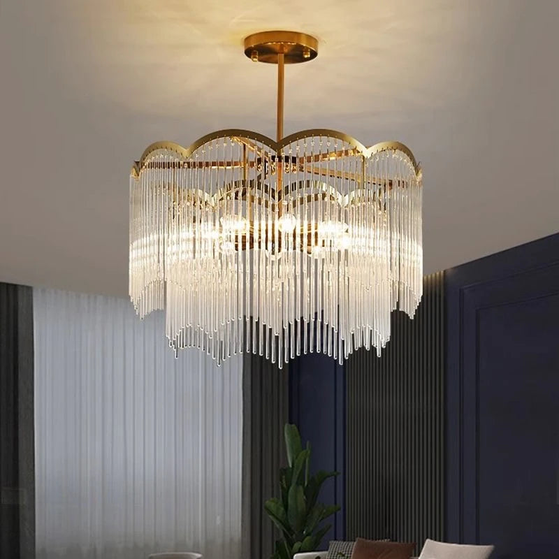 Modern Luxury Crystal Glass LED Chandelier
