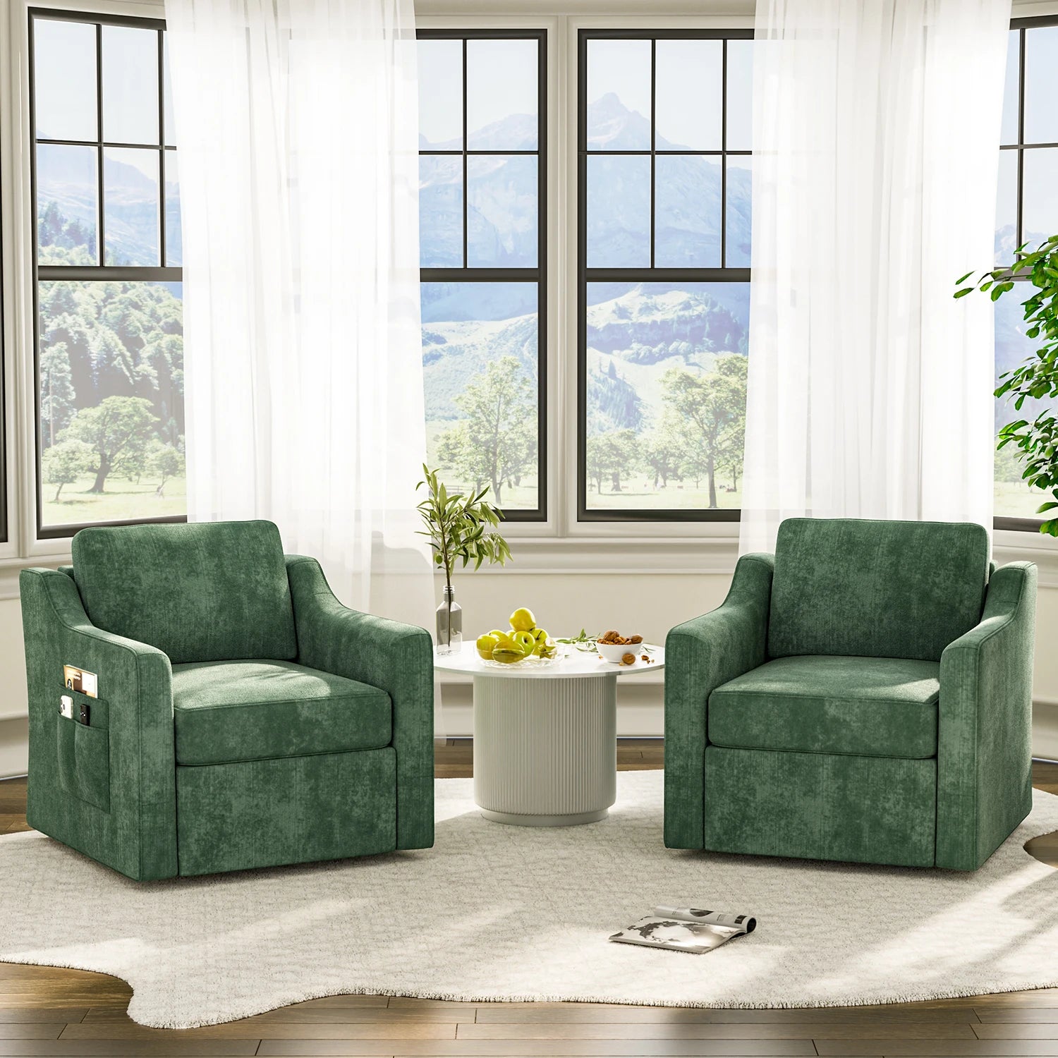360° Swivel Accent Chair Set of 2,