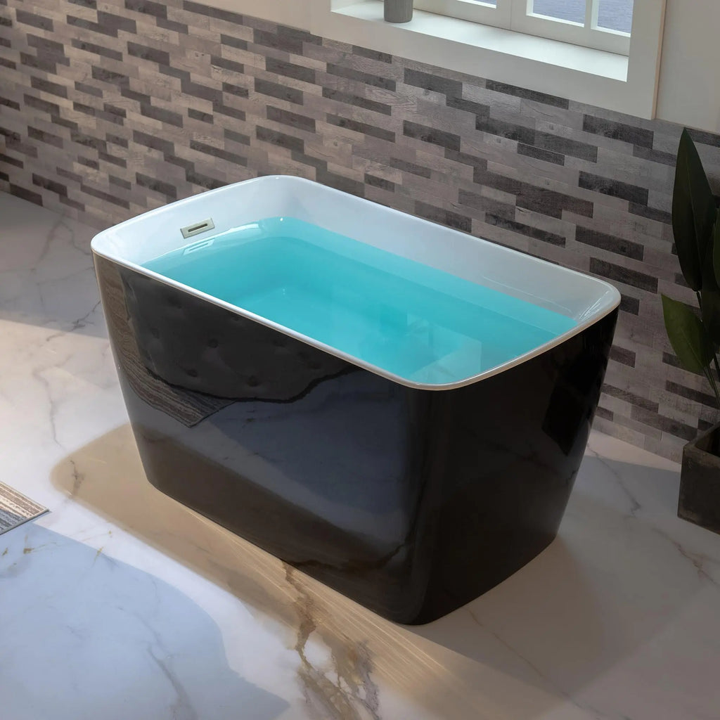 Acrylic Freestanding Square-shape Japanese Soaking Hot Tub