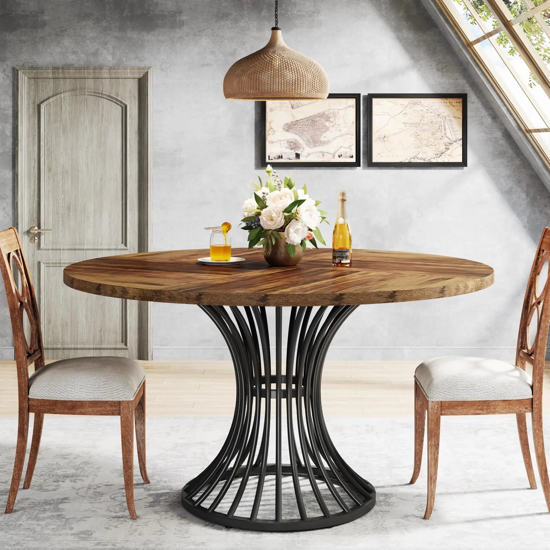 Round Dining Table for 4-6 People