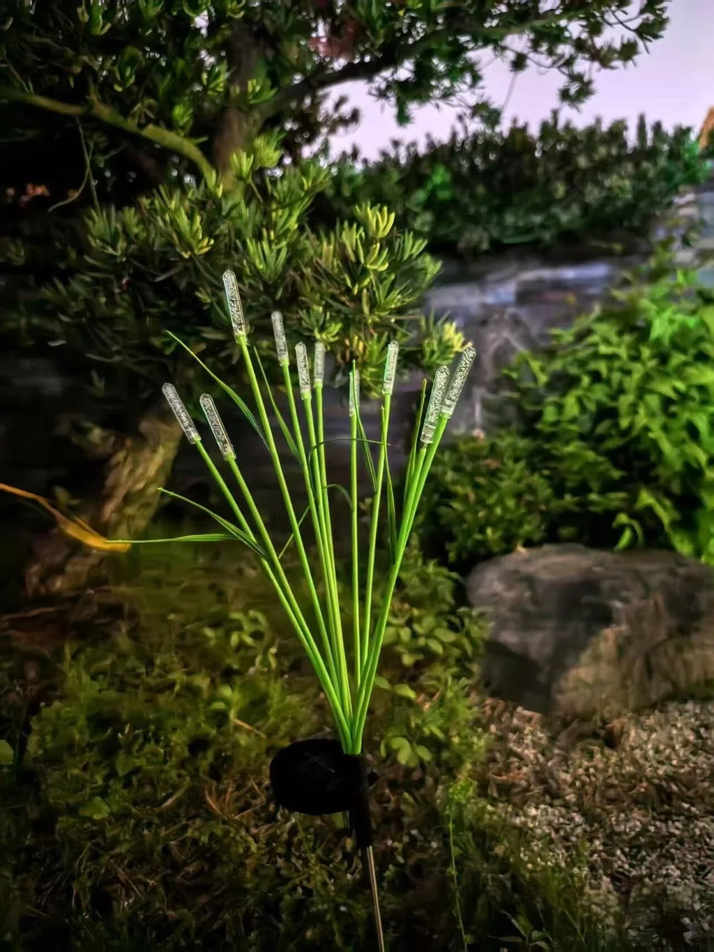 1PC Solar Firefly Swaying Garden Light Outdoor Waterproof LED Reed Lamp Decoration