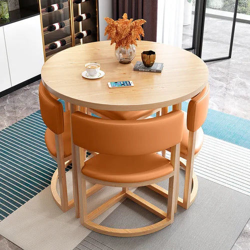 Round Kitchen Dining Table Set with four Chairs