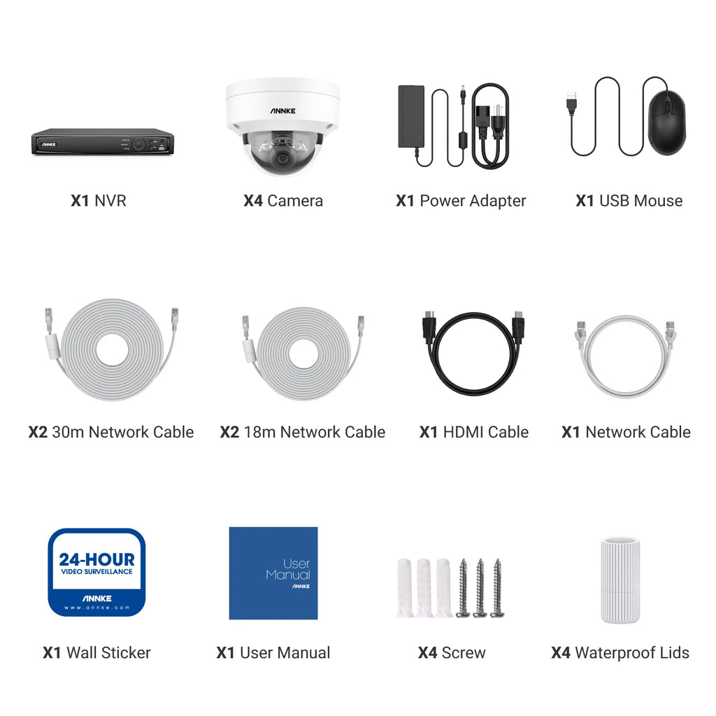 4K 8CH POE Network Video Surveillance System NVR Recorder