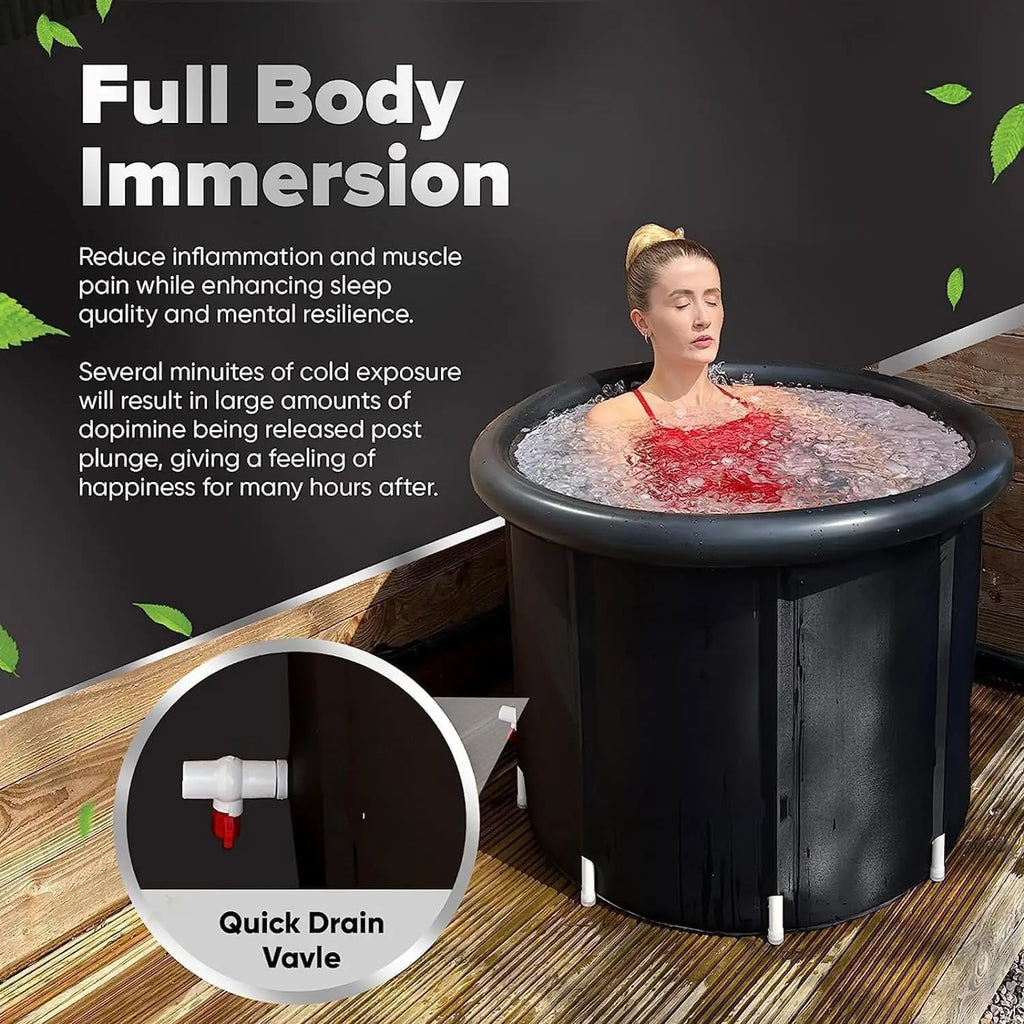 Portable Large Ice Bath Tub with Lid,