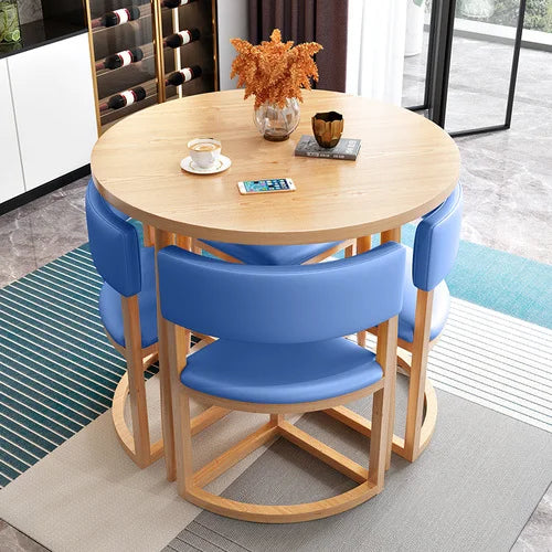 Round Kitchen Dining Table Set with four Chairs