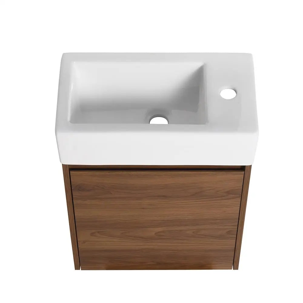 18 Inch Floating Small Bathroom Vanity With Single Sink