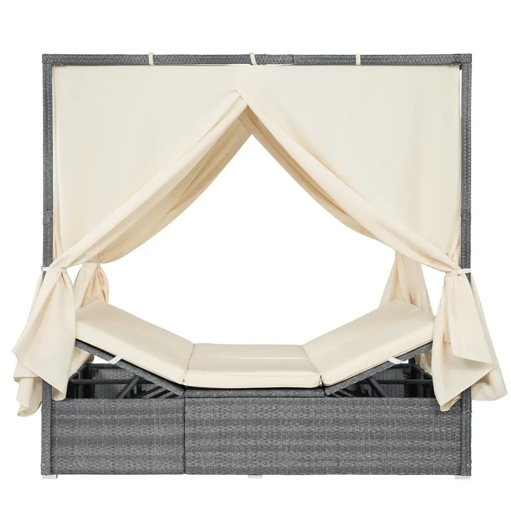 Outdoor Chaise Lounge with Wheels