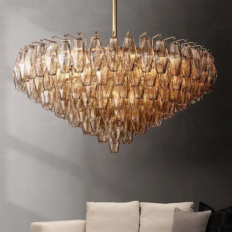 Luxury American Glass Chandelier Ceiling Light