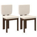 Wooden Dining Chair Set of 2 with Rubber Wood Legs