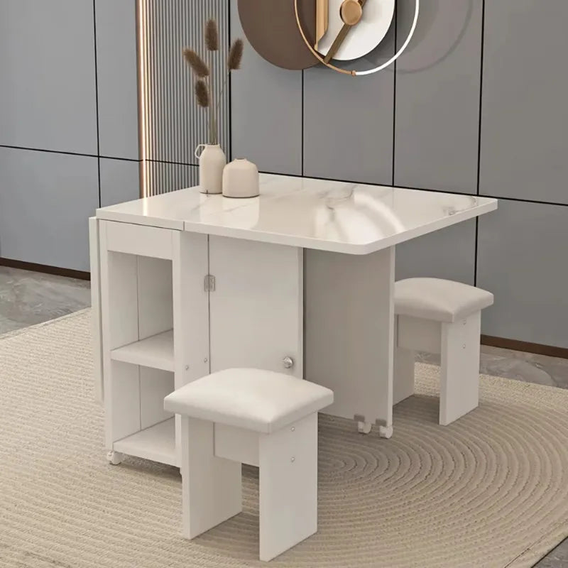Italian Folding Dining Table 4 Stools