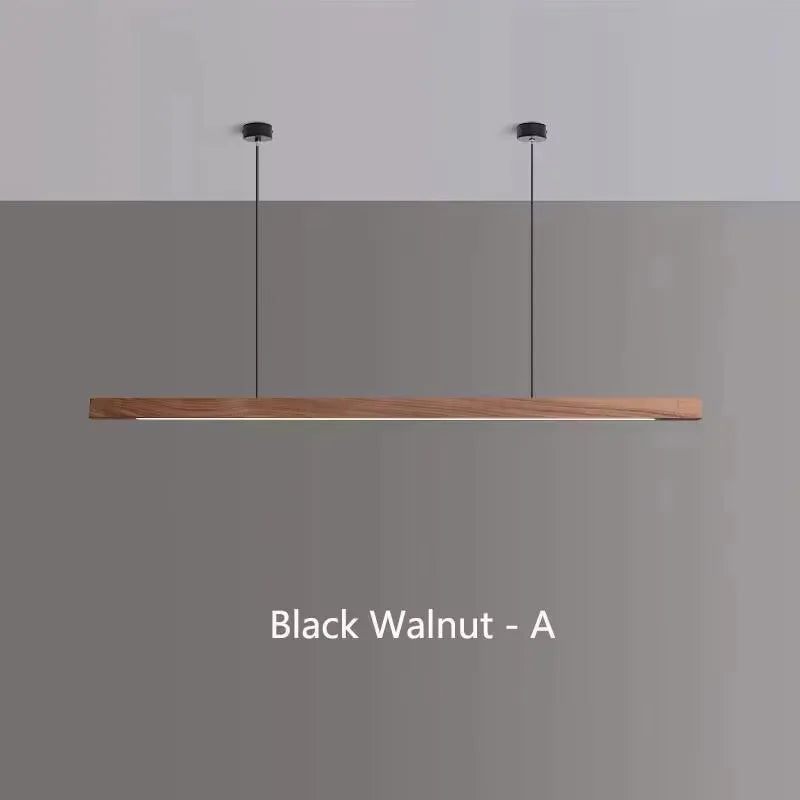 Modern LED Chandelier Walnut