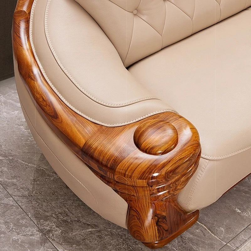 European leather sofa corner combination