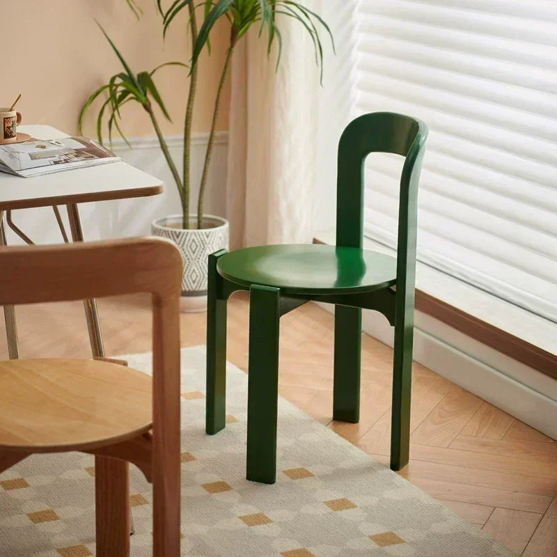 Solid Wood Dining Stackable  Kitchen Chair