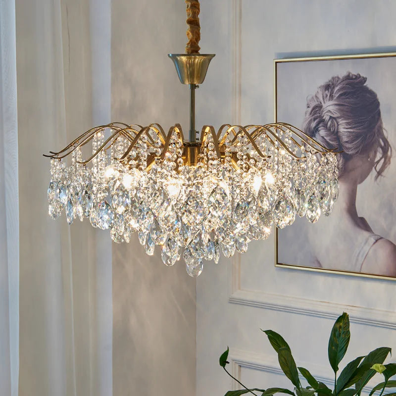 Luxury French Crystal Ceiling Pendant Lamp