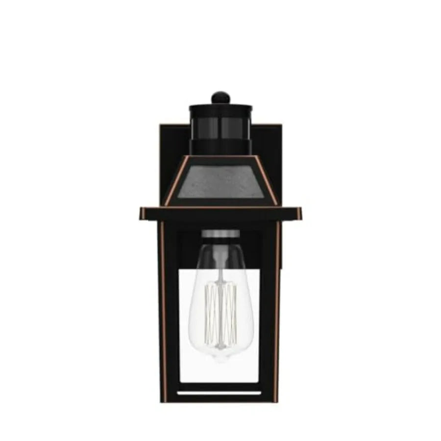 Porch Lights with GFCI Outlet, Dusk to Dawn Outdoor Lights with Outlet,