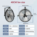 Large Fan 20-Inch Ceiling Lamp Fan Industrial Commercial Use Electric Fan Black Wall Fan Strong Wind House Metal Mounted Fan