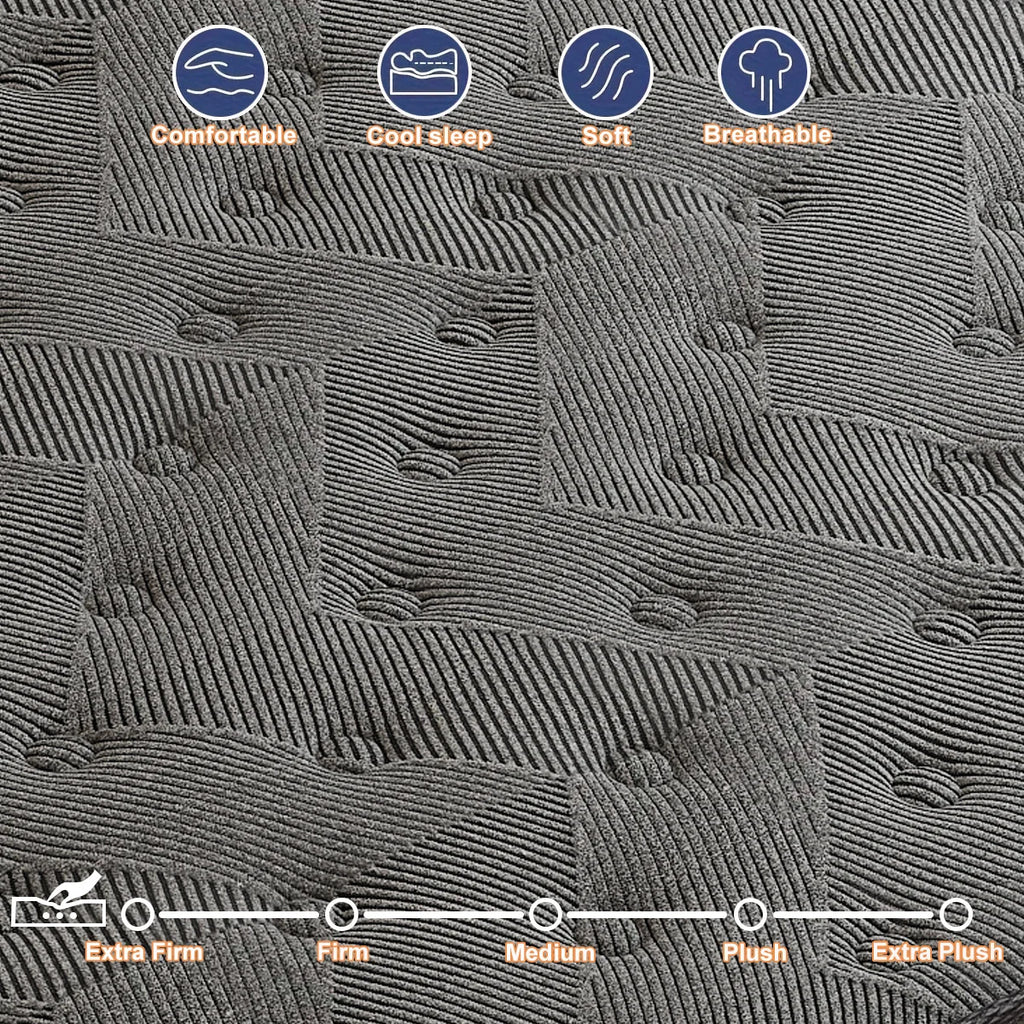 12/14 Inch Gel Memory Foam Hybrid Mattress