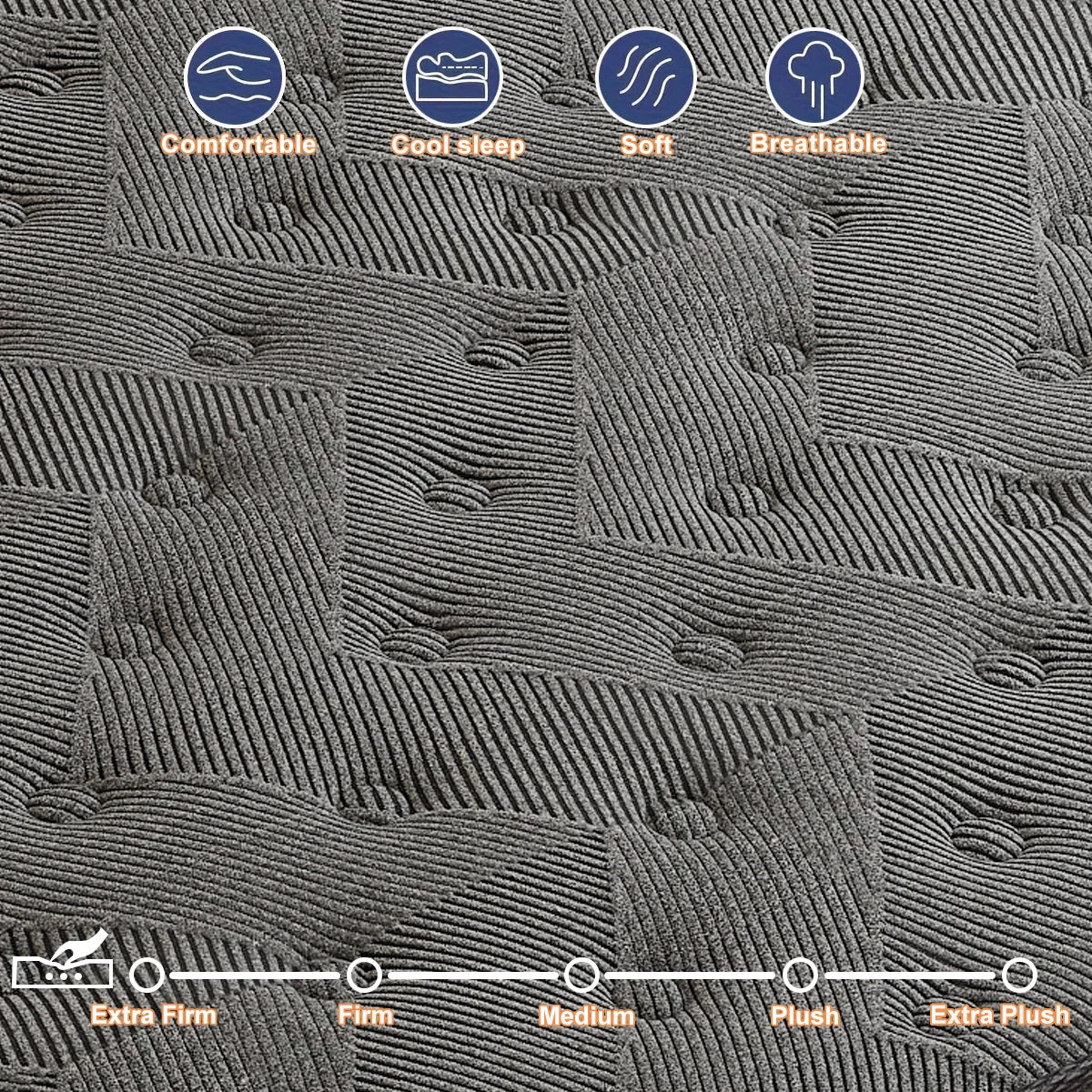 12/14 Inch Gel Memory Foam Hybrid Mattress