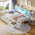 Twin Bed with 7 Drawers, Desk, Bookcase,